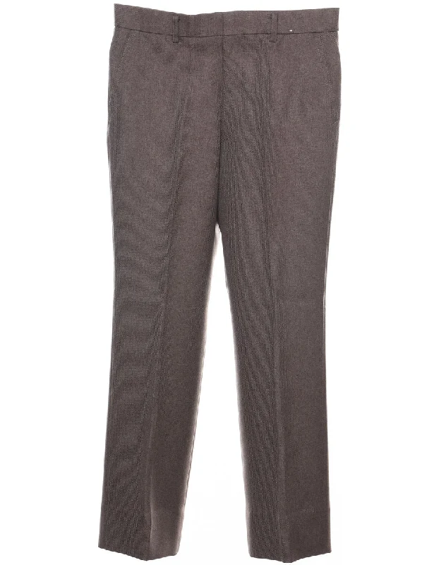 Brown Classic Tapered Trousers - W32 L29 Trousers Favorite Customer