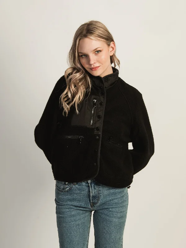 AZALEA WANG SAVVY POLAR JACKET Zippered Jacket Buttoned Jacket Snapped Jacket