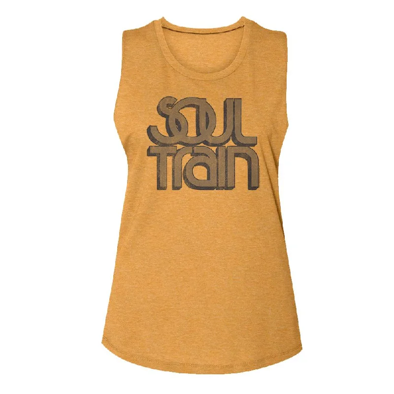 SOUL TRAIN Eye-Catching Tank Top, Soul Train Logo silver tank top