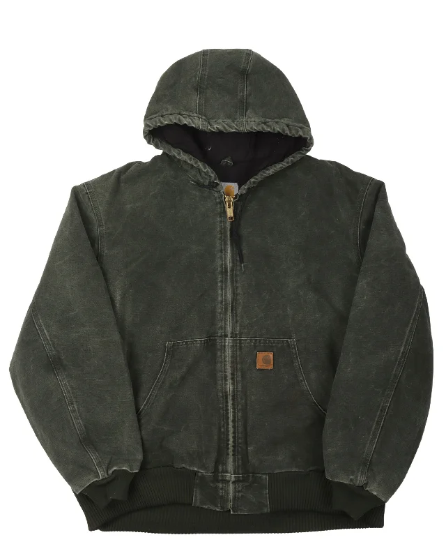 Carhartt Hooded Work Jacket Wool Fabric Cashmere Fabric Tweed Fabric