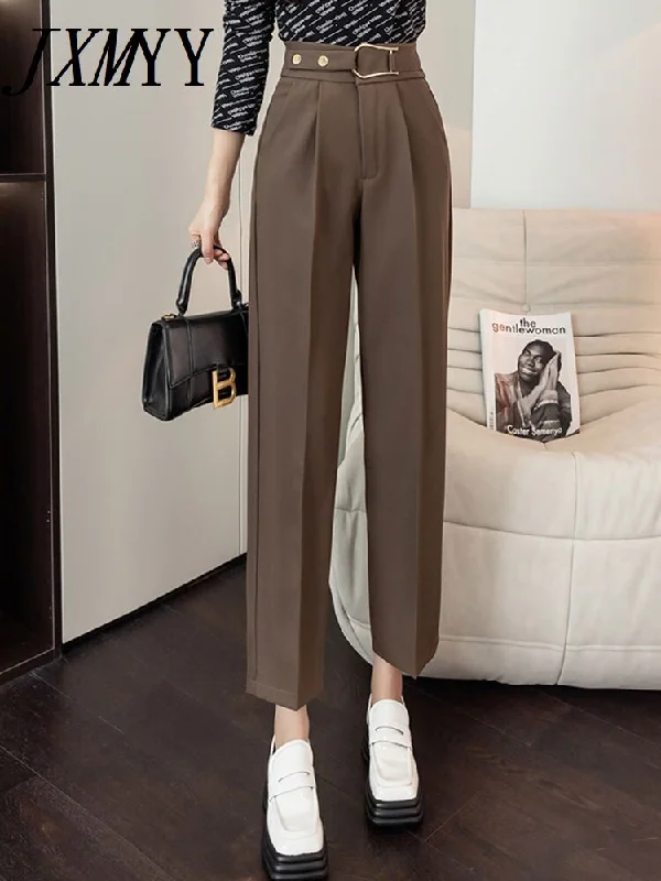 imCharms Korean Version Of High Waist Casual Nine-Point Pants 2023 Autumn And Winter Commuter Trousers Slim Suit Pants Trousers practical easy-care imCharms Korean Version Of High Waist Casual Nine-Point Pants 2023 Autumn And Winter Commuter Trousers Slim Suit Pants Trousers practical easy-care