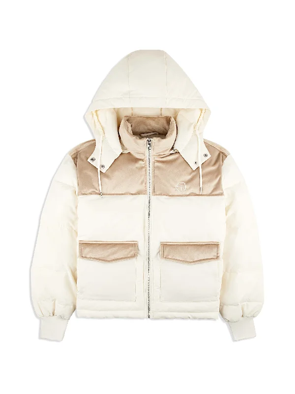 Lauria Puffer Jacket-Gardenia Trench Coat Raincoat Waterproof Jacket