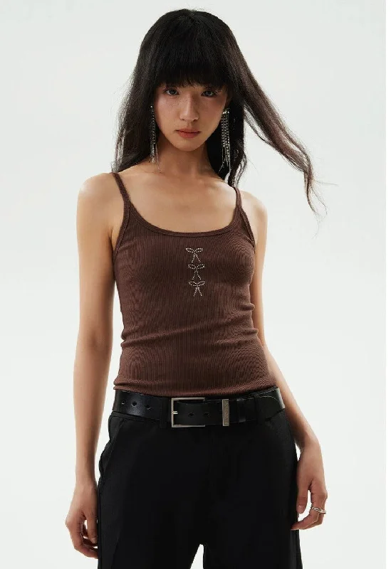 Rhinestone Ribbon Tank Top vibrant tank top