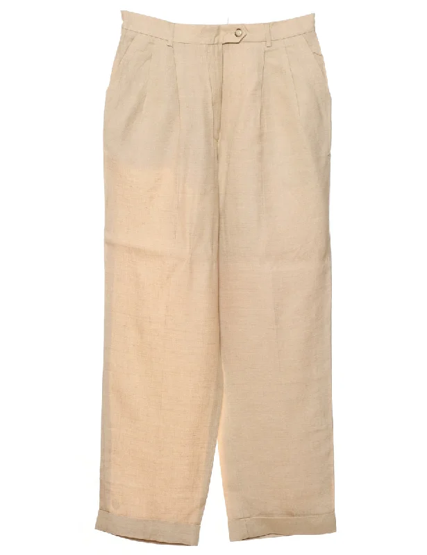 Classic Beige Trousers - W28 L28 Trousers Essential Wardrobe