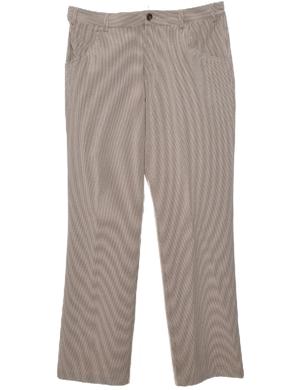 Checked Pattern Trousers - W34 L32 Trousers Velvet Soft