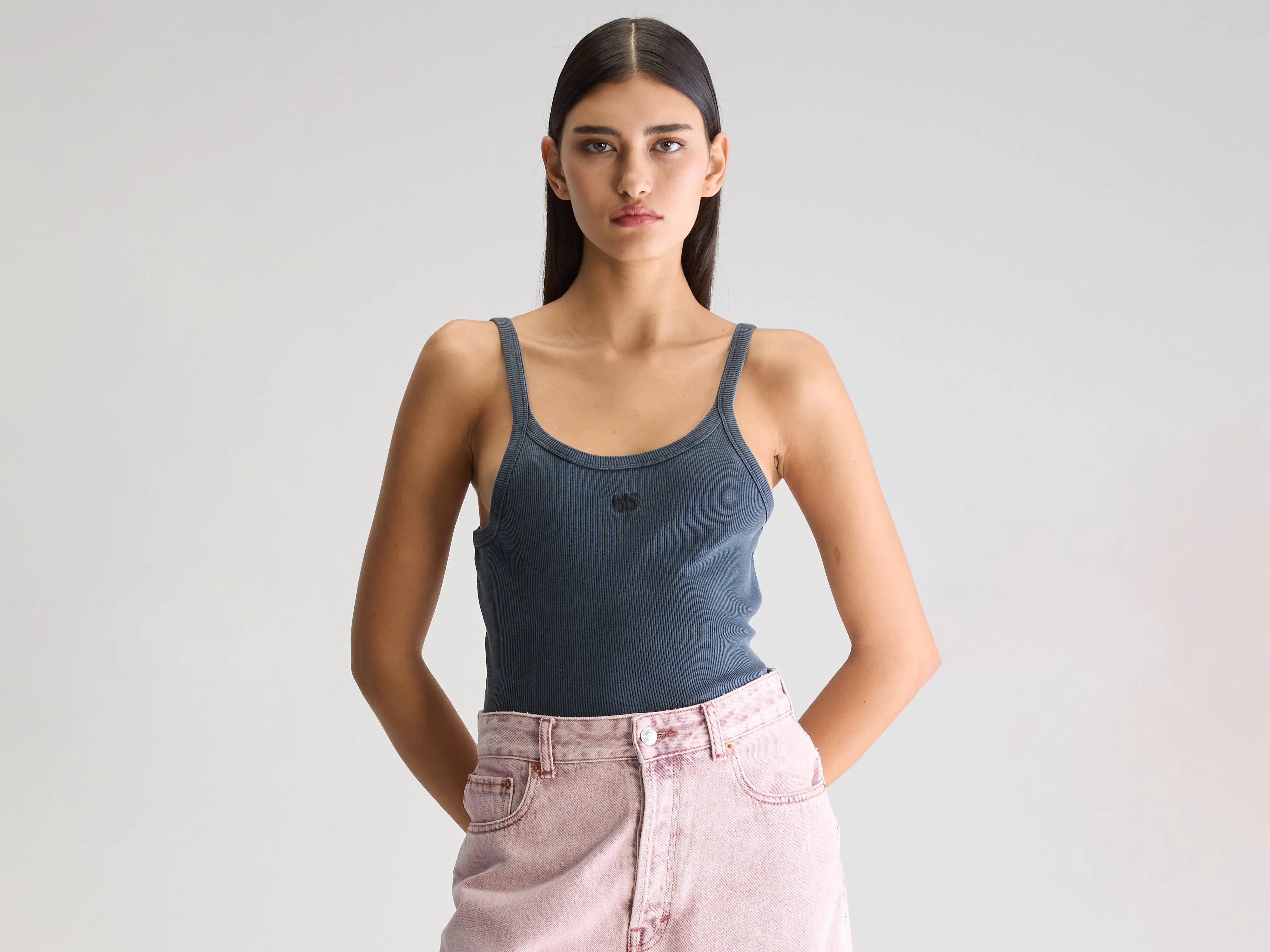 Celey slim tank top (251 / W / NAVY) playful tank top