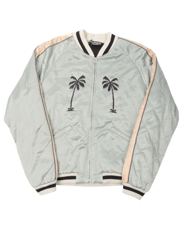 "Life is Palm" Souvenir Jacket Denim Jacket Leather Jacket Suede Jacket