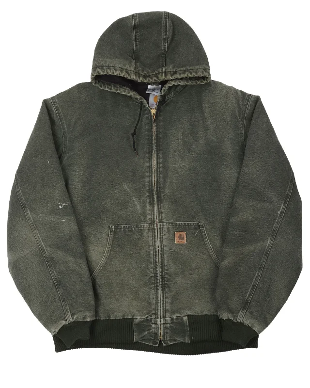 Carhartt Hooded Work Jacket Ribbed Jacket Pleated Jacket Ruffled Jacket