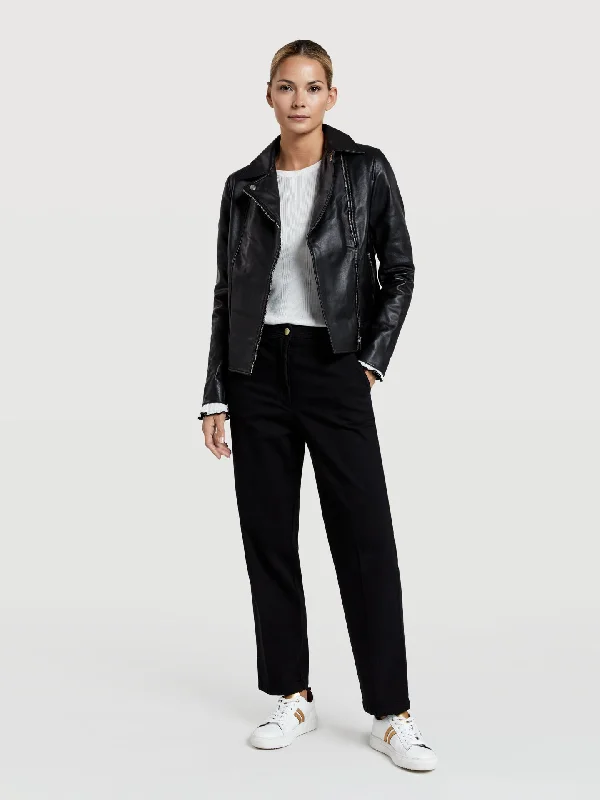 Chino trousers with back patch pockets Trousers Satin Smooth