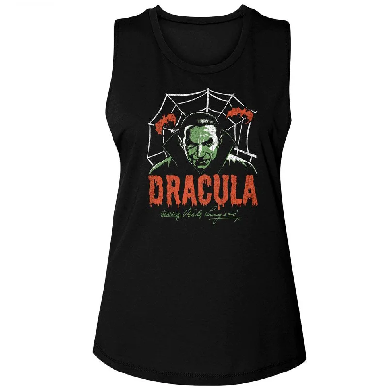 BELA LUGOSI Tank Top, Creepy Web ribbed tank top