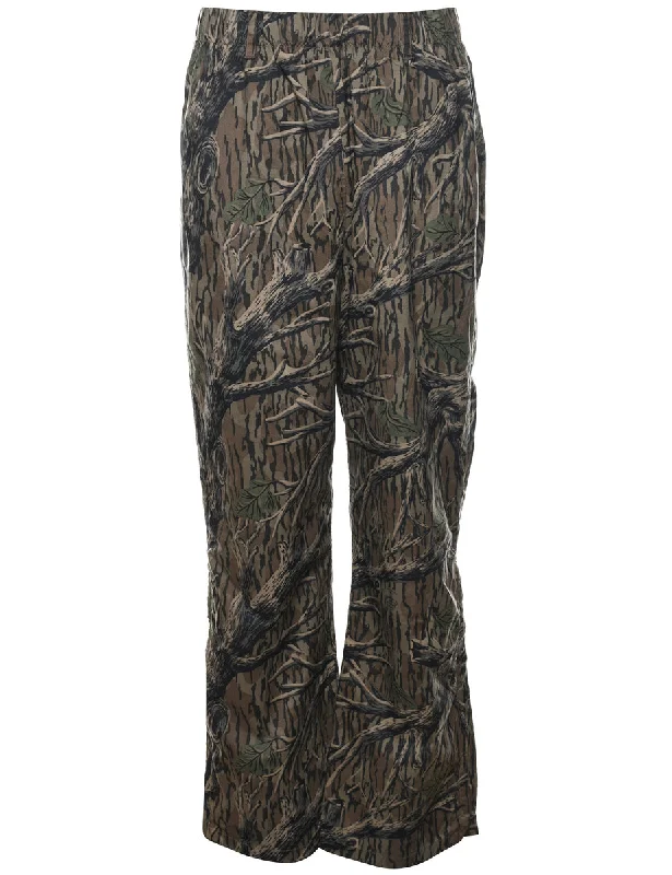 Columbia Camouflage Design Trousers - W30 L31 Trousers Pleated Formal