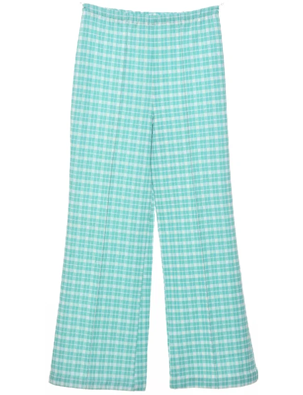 Checked Pattern Trousers - W26 L28 Trousers cozy soft
