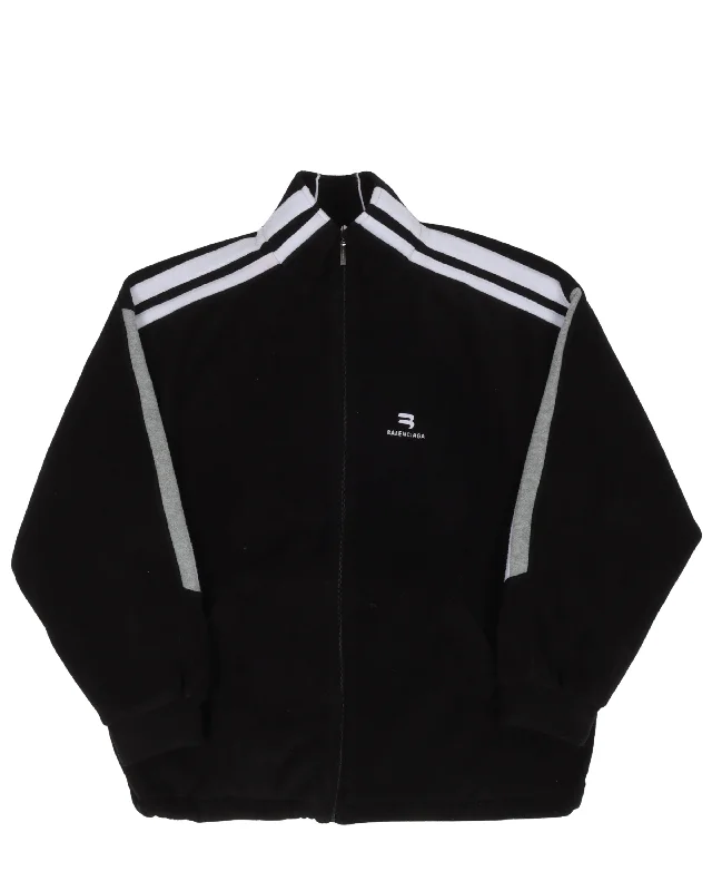 Sporty B Fleece Jacket Hooded Jacket Caped Jacket Shawl Collar Jacket