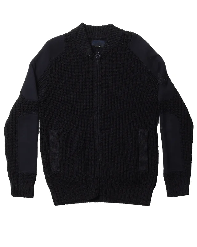 Knitted Zip up Sweater Slim Fit Regular Fit Oversized