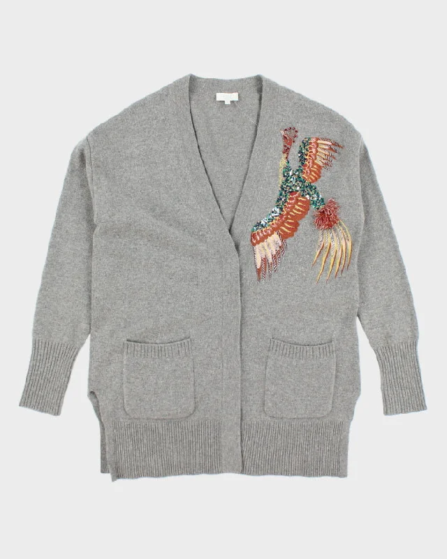 Vintage Escada Chicken Embroidered Button Up Cardigan - M Velvet Chenille Corduroy