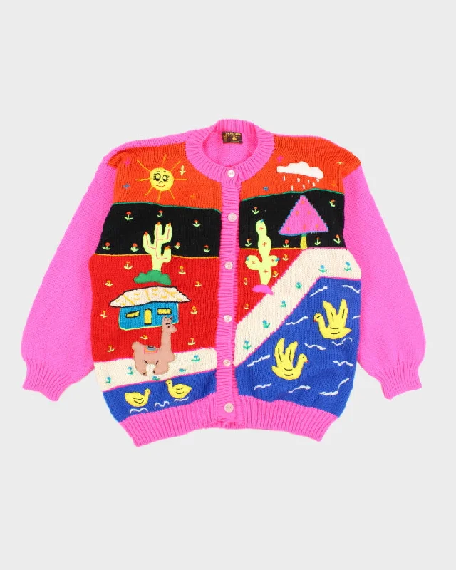 Vintage Alpaca Wassi Wool Cardigan - M Lightweight Heavyweight Midweight