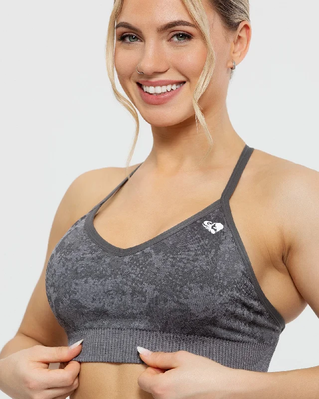 Evolution Seamless Low Back Bra | Graphite