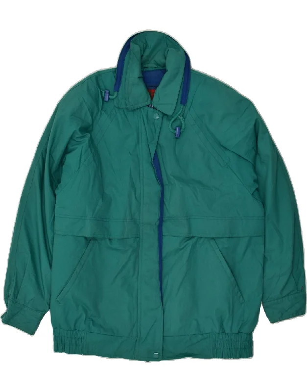 LONDON FOG Womens Windbreaker Jacket UK 14 Medium Green