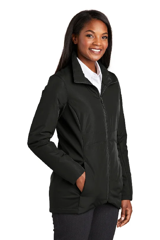 Port Authority Womens Collective Wind & Water Resistant Full Zip Jacket - Deep Black