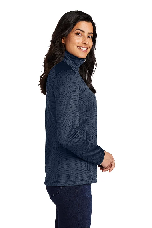 Port Authority Womens Full Zip Fleece Jacket - Navy Blue