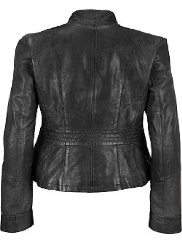 Woman's Atramentous Asymm BLack leather Jacket