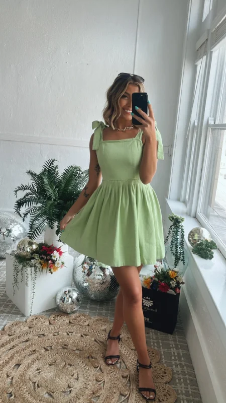 Make Your Move Mini Dress, Pistachio