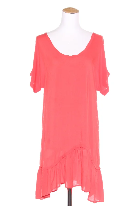 MOOCHI (NZ) Coral frill hem dress! 10