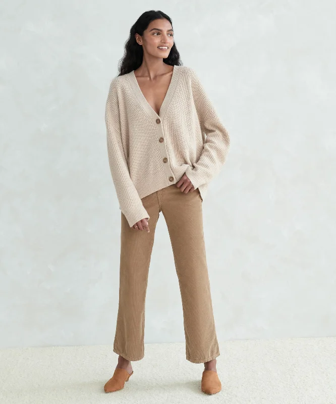 Cropped Cashmere Cocoon Cardigan