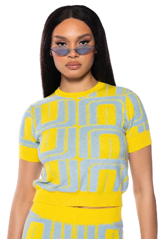 PENELOPE YELLOW SHORT SLEEVE TOP