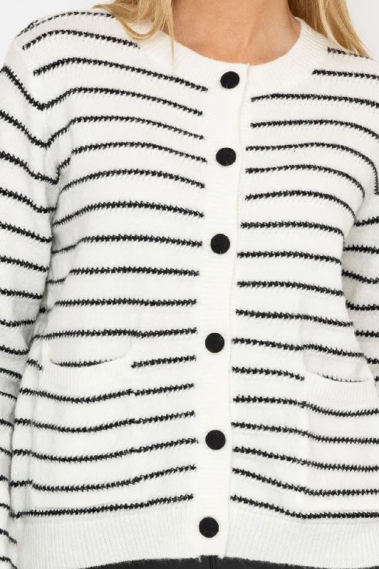 Stripe Cardigan in Mono