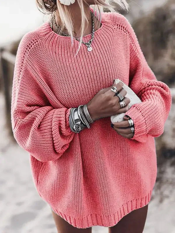 women’s loose large size raglan sleeve sweater