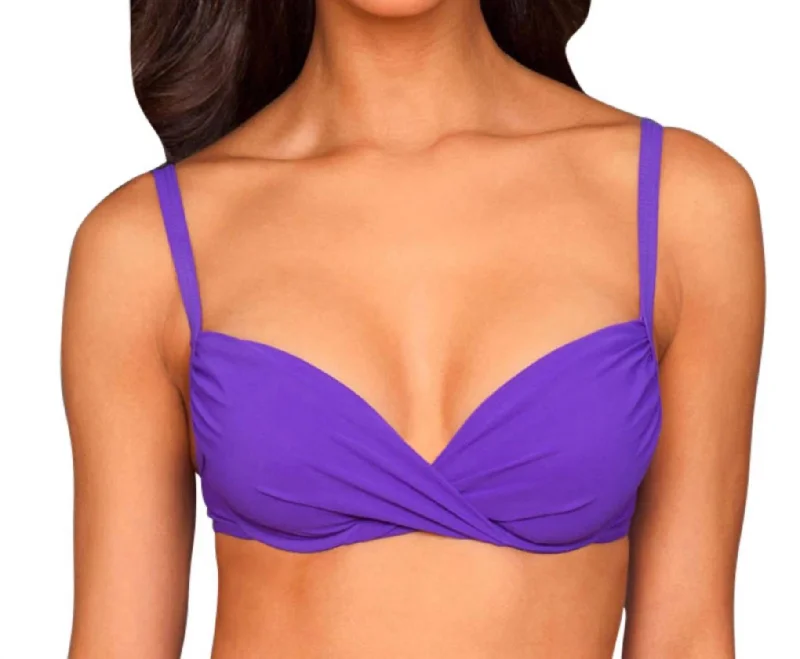 Tutti Fruitti D-Cup Underwire Bikini Bra In Pro Amethyst