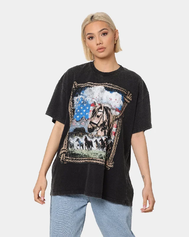 American Thrift Wild West Vintage T-Shirt Black Wash