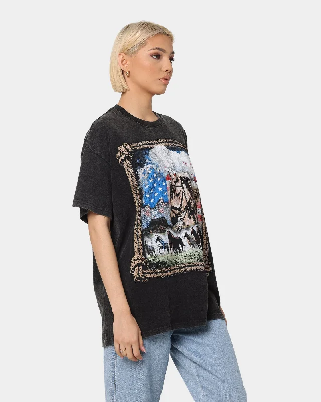 American Thrift Wild West Vintage T-Shirt Black Wash