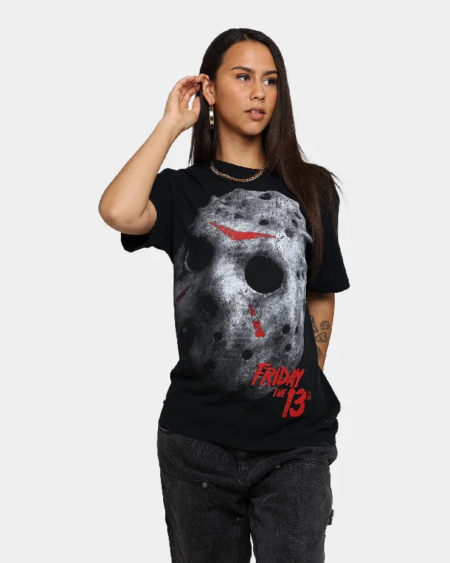 American Thrift X Friday The 13th Jason's Mask Vintage T-Shirt Black Wash