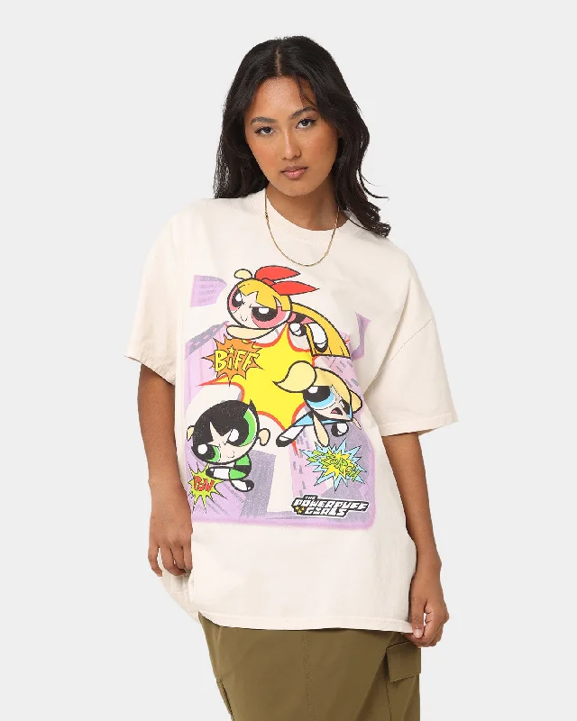 American Thrift X Powerpuff Girls Heavyweight Action Vintage T-Shirt Off White