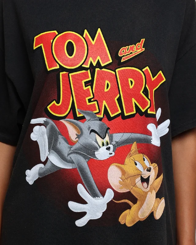 American Thrift X Tom and Jerry Vintage T-Shirt Black Wash