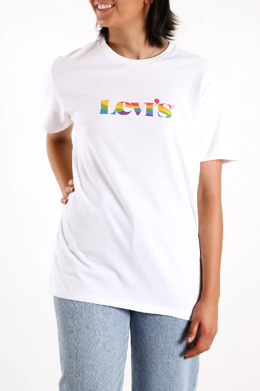 Community Tee Pride Logo White