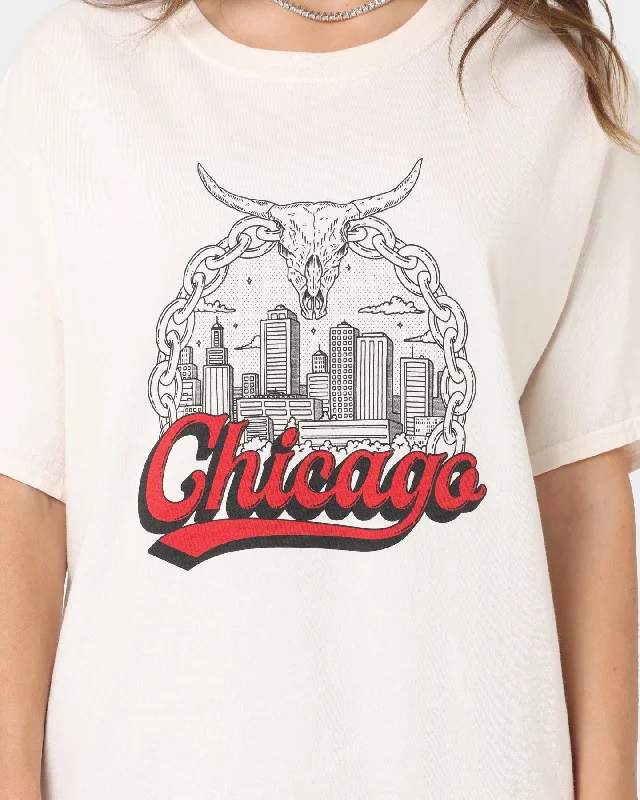 Goat Crew Chicago Drawing Vintage T-Shirt Off White