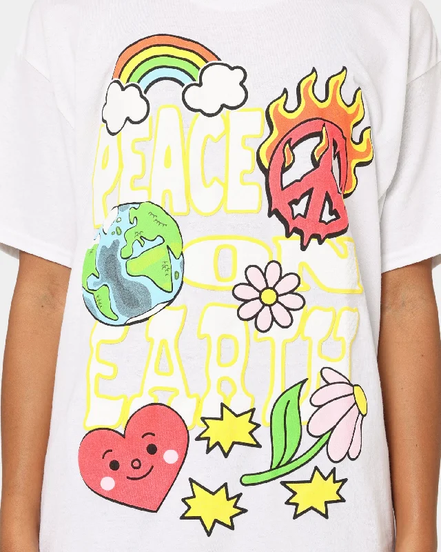 Goat Crew Peace On Earth Vintage T-Shirt White