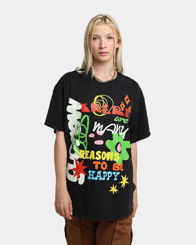 Goat Crew Reasons To Be Happy Vintage T-Shirt Black Wash