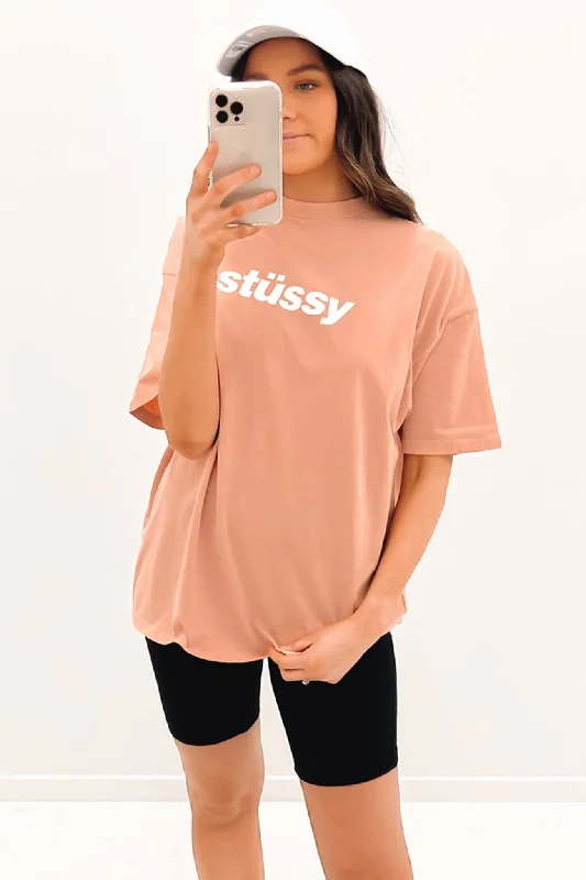 Italic Relaxed Tee Peach