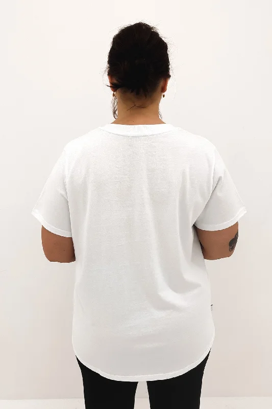 JNJL Embroidered Logo Tee White