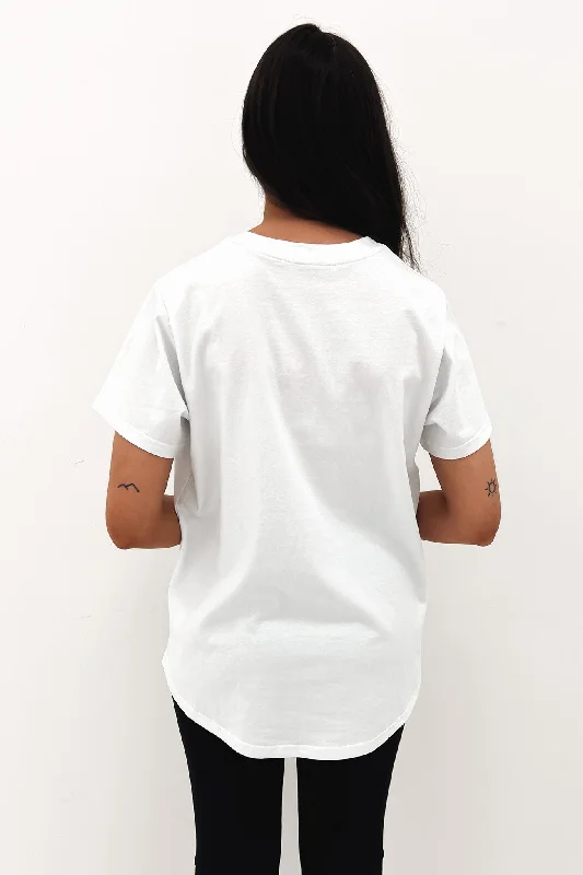 JNJL Embroidered Logo Tee White