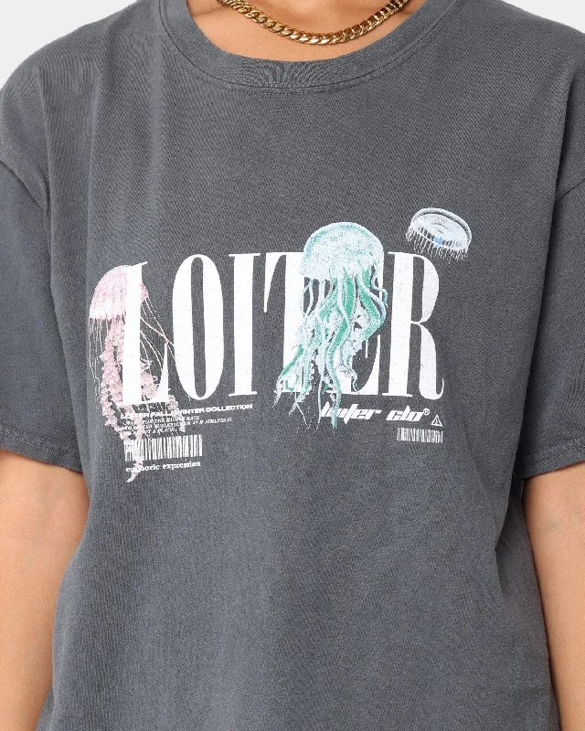 Loiter Euphoric Jelly Fish T-Shirt Vintage Black