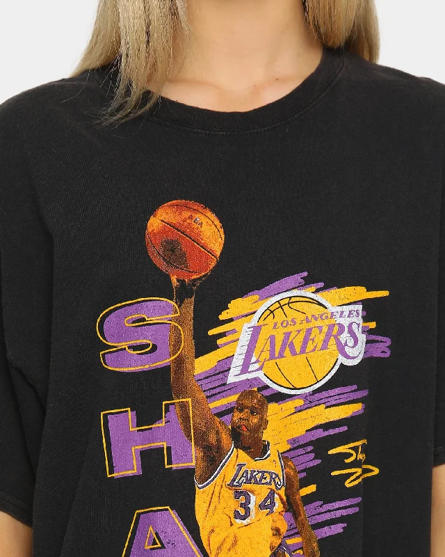 Mitchell & Ness Men's Los Angeles Lakers Vintage Shaq Short Sleeve T-Shirt Black