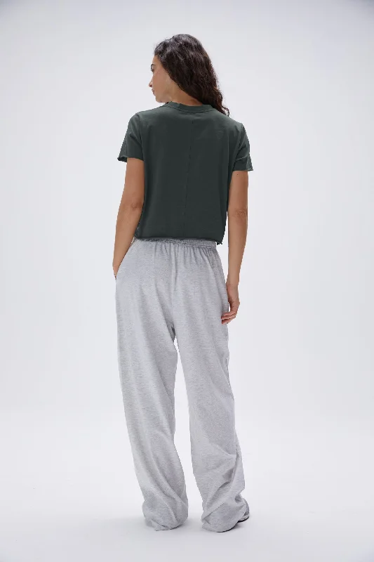 Modal Cotton Pants - Grey Melange