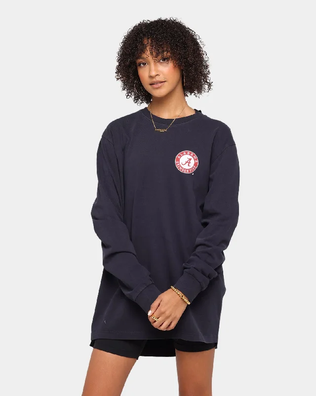 NATIONAL COLLEGIATE ATHLETIC ASSC Alabama Crimson Tide Team Crest Jeaner Long Sleeve T-Shirt Vintage Black