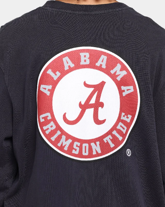 NATIONAL COLLEGIATE ATHLETIC ASSC Alabama Crimson Tide Team Crest Jeaner Long Sleeve T-Shirt Vintage Black