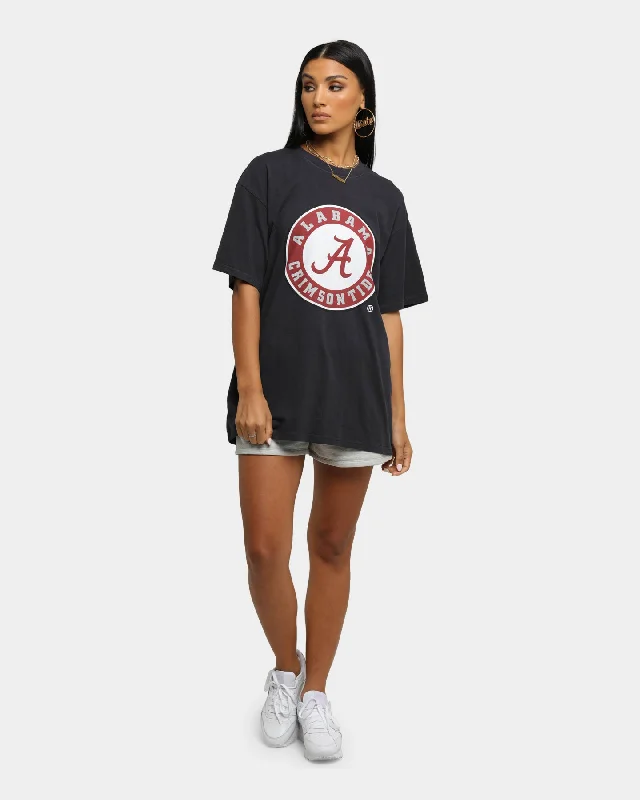 NATIONAL COLLEGIATE ATHLETIC ASSC Alabama Crimson Tide Team Crest Vintage T-Shirt Vintage Black